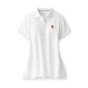 USC Trojans Women's Peter Millar White SC Interlock Perfect Fit Performance Polo